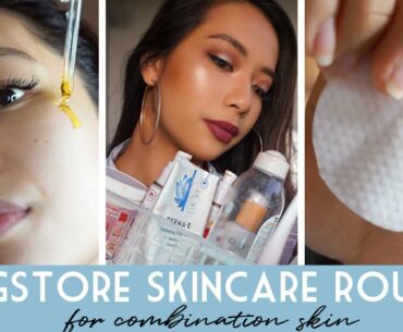 Drugstore Skincare Routine for Combination Skin 2020  | Simple AM to PM Skincare Routine