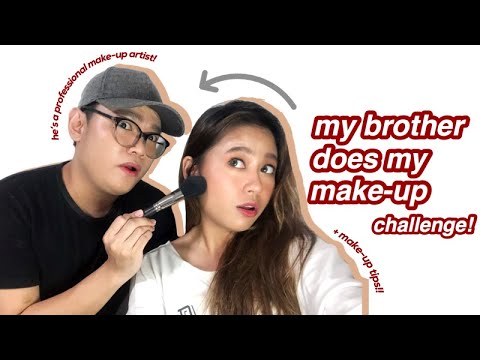 My Brother Does My Makeup Challenge | Krizha Tubera
