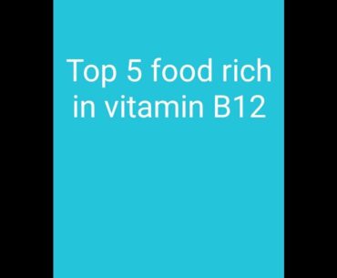 #vitaminB12 Top 5 foods rich in vitamin B12