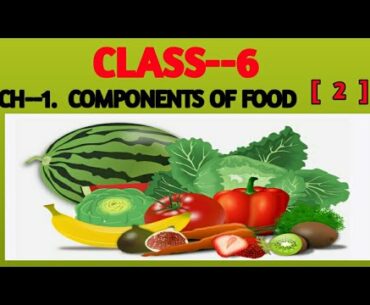 CLASS--6.  SUB--SCIENCE CH--2.  COMPONENTS OF FOOD(2) VITAMINS(FUNCTIONS AND SOURCES)