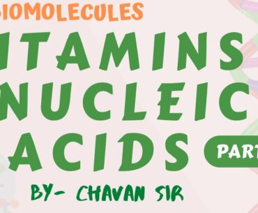 VITAMINS AND NUCLEIC ACIDS PART-2 | BIOMOLECULES | NEET | JEE