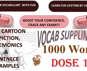 VOCABULARY SUPPLEMENTS | Learn English || Dose 1