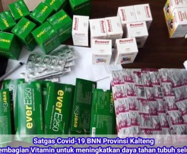 Satgas Covid-19 BNNP Kalteng melakukan pemberian vitamin pada seluruh pegawai