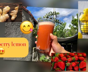 How to make a strawberry lemon juice /iwas COVID 19/ healthy to our body