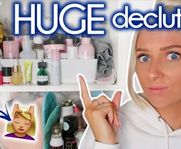 HUGE Skincare & Fake Tan DECLUTTER… organising my entire collection! 😫