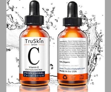 TruSkin Vitamin C Serum for Face, Topical Facial Serum with Hyaluronic Acid, Vitamin E, 1 fl oz