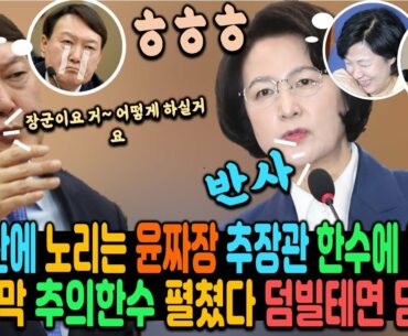 윤짜장의 한방 "장군이오" 추장관의 소속 검사 수사 착수에 맞선 추장관의 '추의한수' "멍군이다". YTN 분석~ YTN도 울편이야~