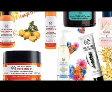 The body shop vitamin c glow boosting moisturizer,microdermabrasion scrub & ginger shampoo