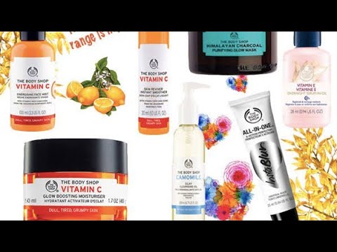 The body shop vitamin c glow boosting moisturizer,microdermabrasion scrub & ginger shampoo