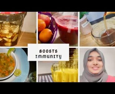 Immunity Boosting Recipes | 5 Immune Boosting Drinks | Golden Milk | Vitamin Rich Juice | Soup