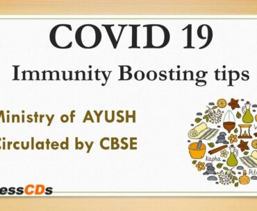 "Ayurveda Immunity boosting tips to fight COVID 19" Tips by CBSE and Ministry of AYUSH