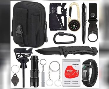 Review: XUANLAN Emergency Survival Kit 15 in 1, Outdoor Survival Gear Tool with Survival Bracel...