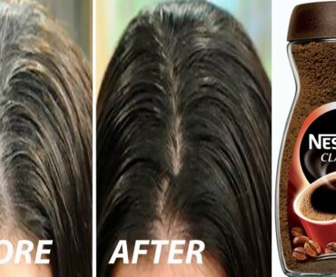 White Hair To Black Permanently in 30 Minutes Naturally | Coffee For Jet Black At Home | 100% Works