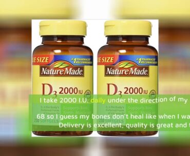 Review: Nature Made Vitamin D3 2000 IU (50 mcg) Softgels, 250 Count Everyday Value Size for Bon...