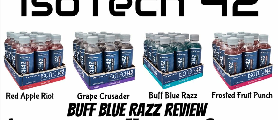 IsoTech 42 Buff Blue Razz Review and Taste Test  Avaliable at Vitamin Shoppe