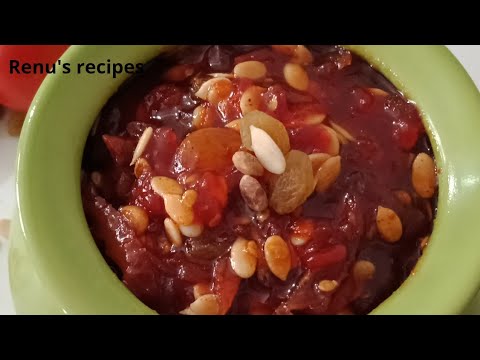 Vitamin c se bhapoor dry fruits tomato chutney/ immunity booster / healthy and tasty/by Renu singhal