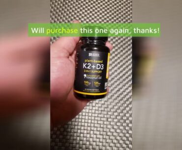 Review: Vitamin K2 + D3 with Organic Coconut Oil for Better Absorption  2-in-1 Support for You...