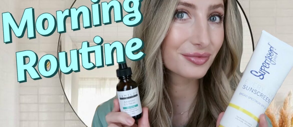 MORNING SKINCARE ROUTINE: How to get glowing skin with DRMTLGY Vitamin C, Supergoop + Drunk Elephant