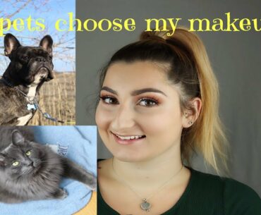 MY PETS CHOOSE MY MAKEUP PRODUCTS | #makeup