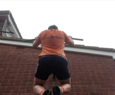 Lockdown Day 44 and keeping our chin up by doing chin ups.. 44 Chin Ups...