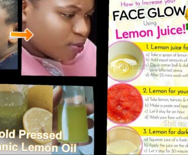 Organic Lemon Oil For Extreme Glowing Skin| My Skin My Pride #NaturalSkinCare#