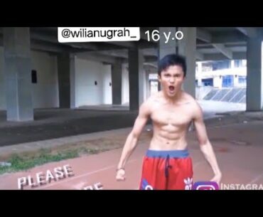 16 years old workout motivation(Indonesia) ||no gym,no suplemen