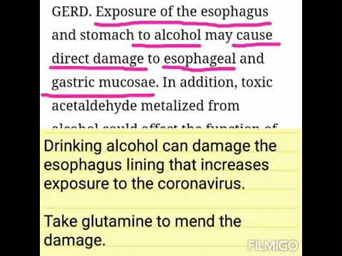 Alcohol consumption reduces glutamine absorption that can protect against Covid-19 coronavirus