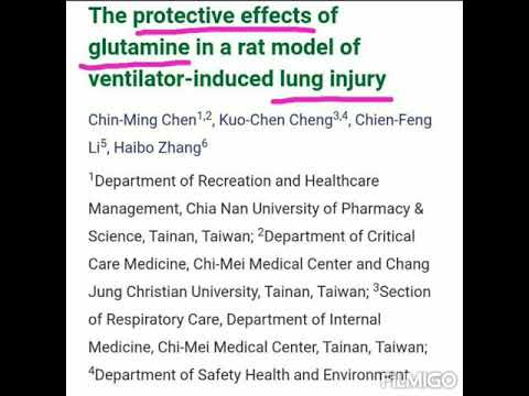 Glutamine reduces Covid-19 coronavirus induced ventilator lung injury