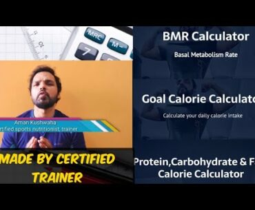 Best Calculator for BMR, Daily Calorie, Protein Carbohydrate and Fat intake per day | secret at 9:43