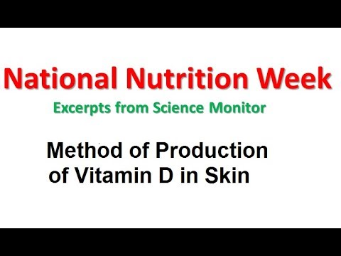 National Nutrition Day  &  Method of Formation of Vitamin D in Body