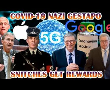 LA Mayor Nazi Gestapo 'SNITCHES GET REWARDS' Fauci IMMUNITY Cards. COVID-19 WRONG DISEASE, 5G Virus