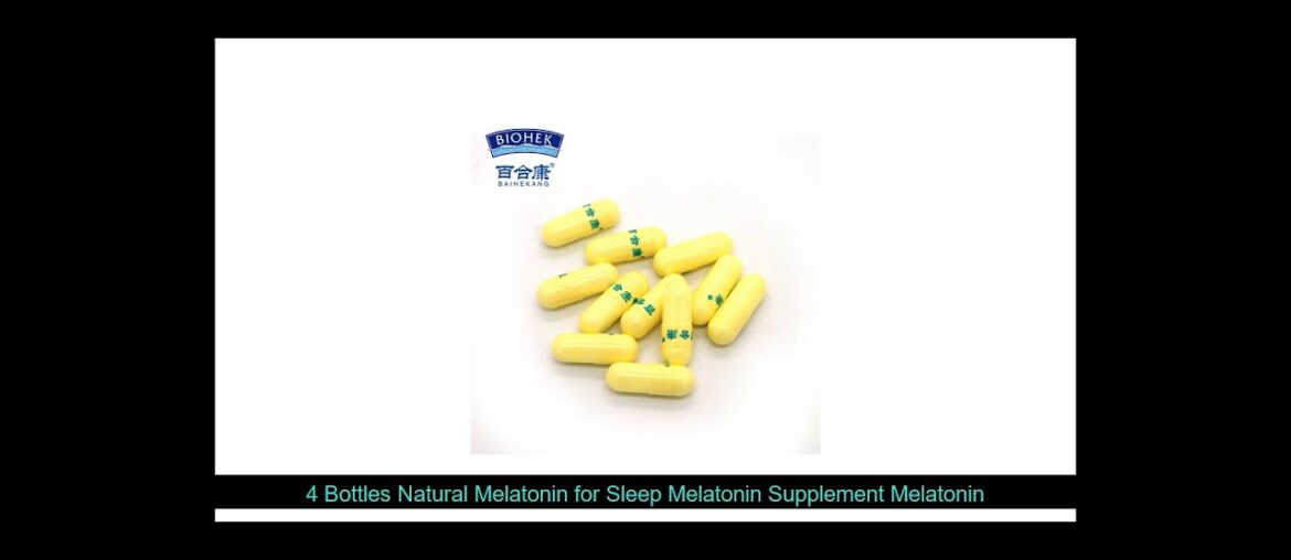 4 Bottles Natural Melatonin for Sleep Melatonin Supplement Melatonin Sleeping Pills with Vitamin B