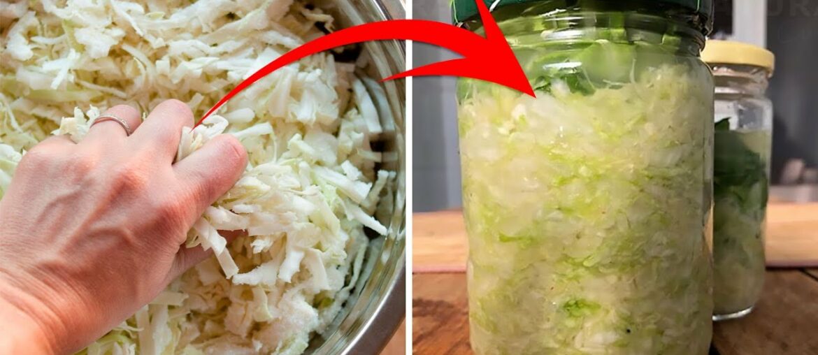 How to Make Probiotic Fermented Sauerkraut With Only 2 Ingredients