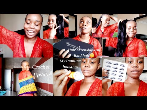 VLOG: My Immune Supplements, Trying Hair Extensions on my bald hair?😮 ft Irresistible Me