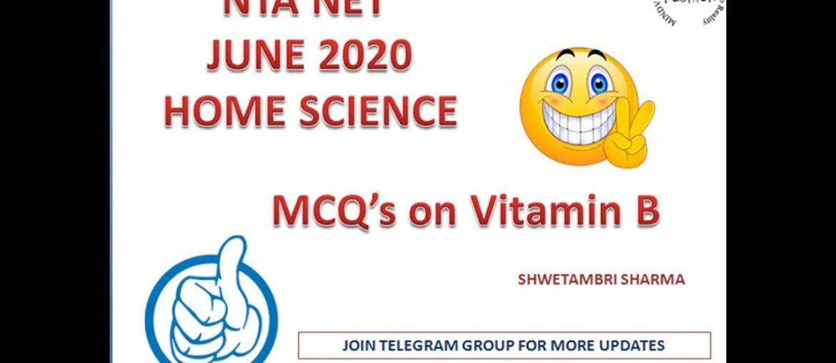 Vitamin B - multiple choice question by Shwetambri Sharma