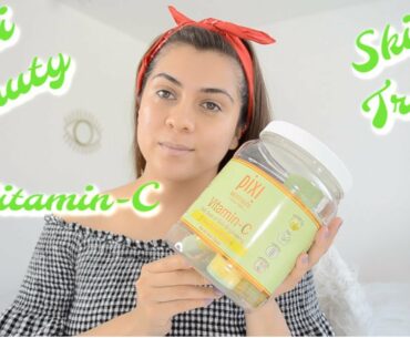 PIXI BEAUTY PR UNBOXING  | SKIN TREATS VITAMIN-C TRY ON  & REVIEW