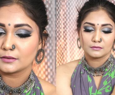 Grey Monochrome Makeup | Step By Step Makeup Tutorial 4 Beginners-Affordable Makeup | Nidhi Katiyar