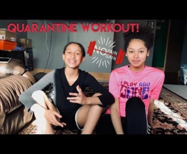 AT HOME QUARANTINE WORKOUT! BASKETBALL EDITION| MEADOW AND SAFFRON