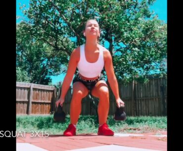 Leg & Booty Building & Toning Kettlebell Workout in the Backyard!🍑🌞