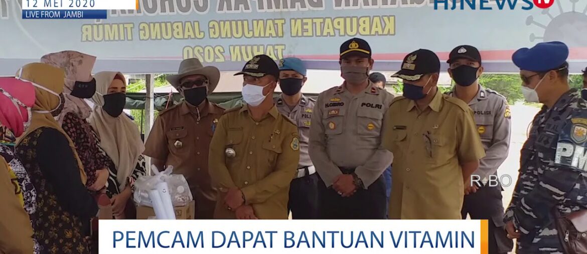 Camat Berbak M.Yani Menerima Bantuan Vitamin Untuk Petugas Penanganan Covid-19