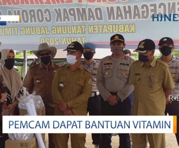 Camat Berbak M.Yani Menerima Bantuan Vitamin Untuk Petugas Penanganan Covid-19