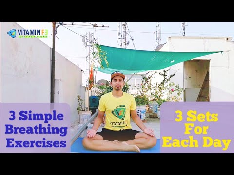 3 Simple Breathing Exercises Telugu - 3 Steps - 3 Sets - Raffiq Shaik - VitaminF3!!!