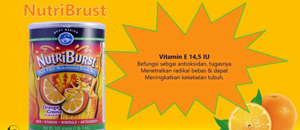 Nutriburst untuk Kekebalan Tubuh Anak Dan Dewasa Vitamin C-E-D-A meningkatkan sistem immune tubuh.