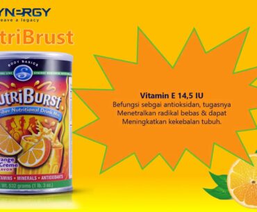 Nutriburst untuk Kekebalan Tubuh Anak Dan Dewasa Vitamin C-E-D-A meningkatkan sistem immune tubuh.