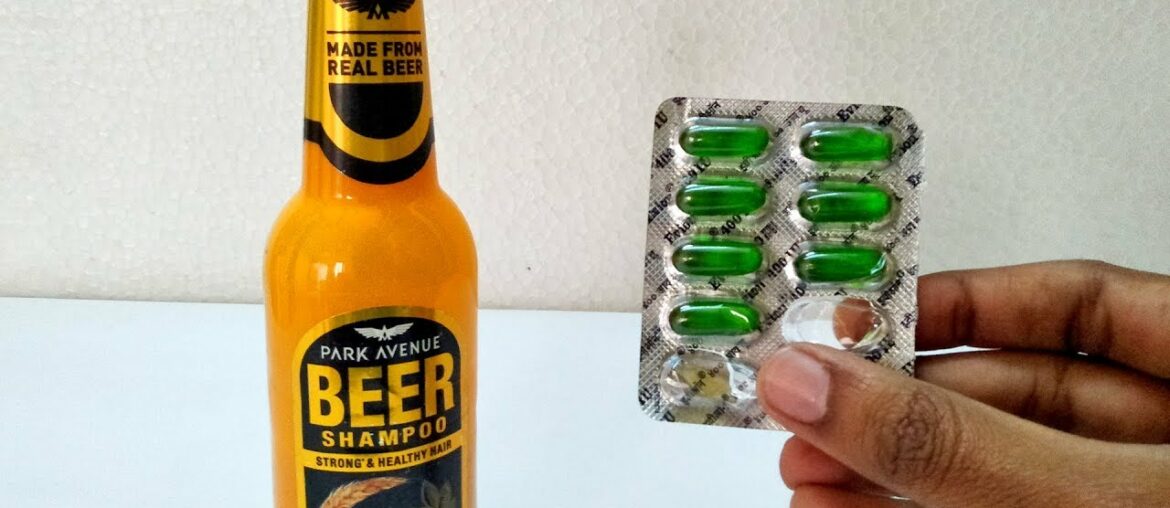 BEER SHAMPOO& VITAMIN E CAPSULE Free From Dandruff& Super Fast Magical Hair Growth Beauty Life Hacks