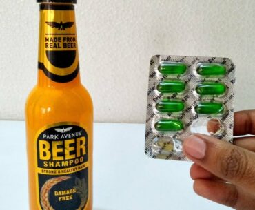 BEER SHAMPOO& VITAMIN E CAPSULE Free From Dandruff& Super Fast Magical Hair Growth Beauty Life Hacks