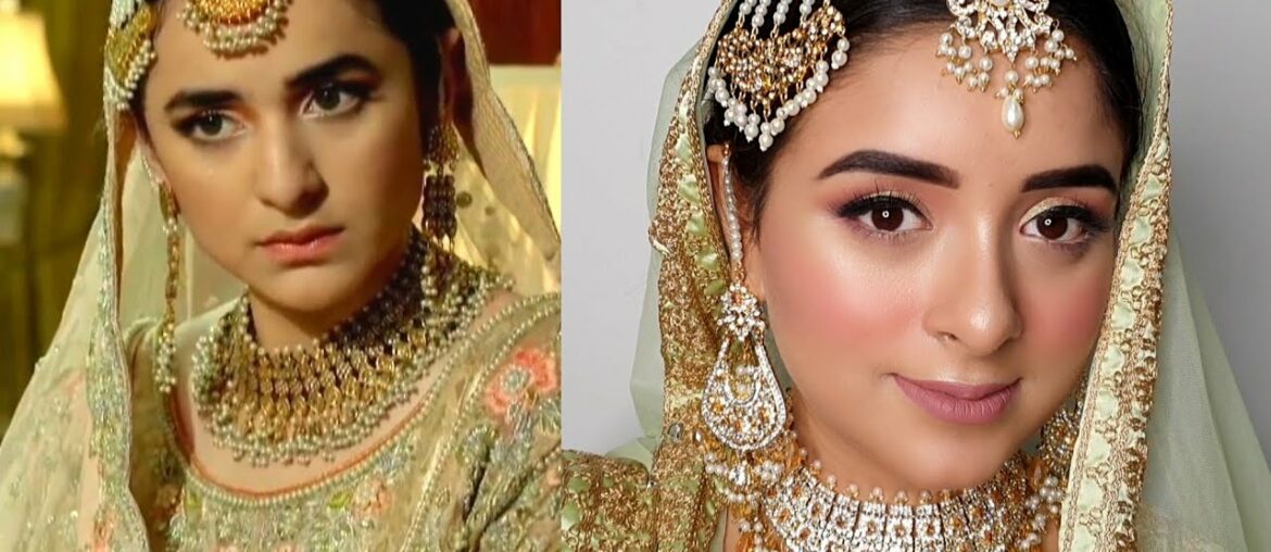 Pyar kay Sadqay "Yumna Zaidi" Walima Inspired Makeup Look with Miss Rose Makeup Products