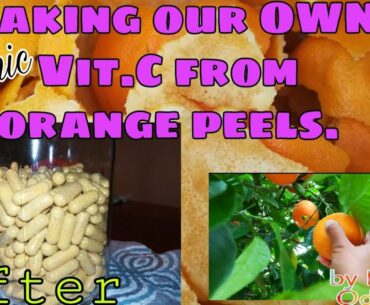 HOMEMADE VITAMIN C from orange peels. All natural, organic and very easy to make.