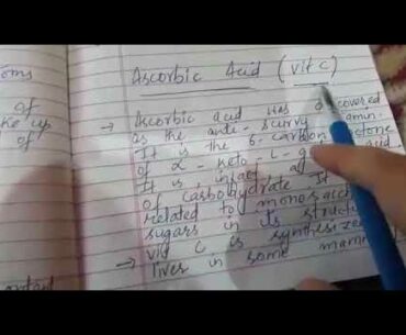 Nutrition "Topic Ascorbic acid(Vitamin c.water Soluble vitamin)