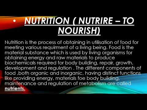 #NUTRITION (NUTRIRE -TO NOURISH) (Biology part -2) #Pankaj joon